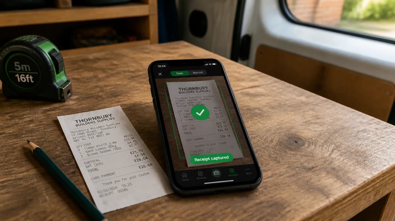 Receipt scanner apps for tradespeople: what actually matters