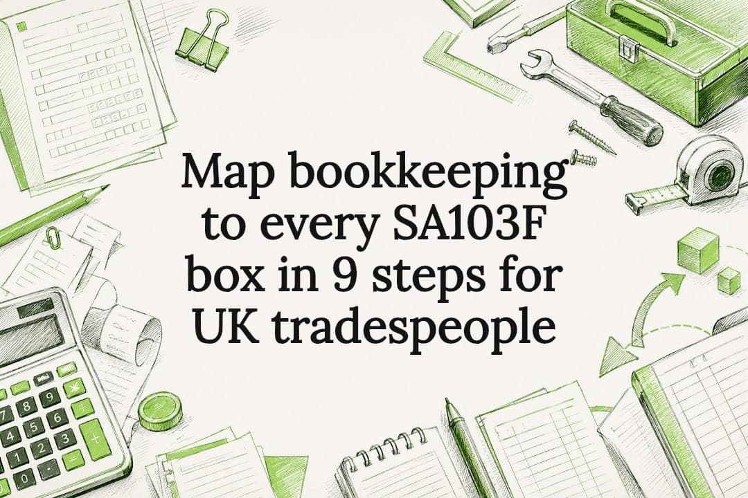 Map bookkeeping to every SA103F box in 9 steps for UK tradespeople