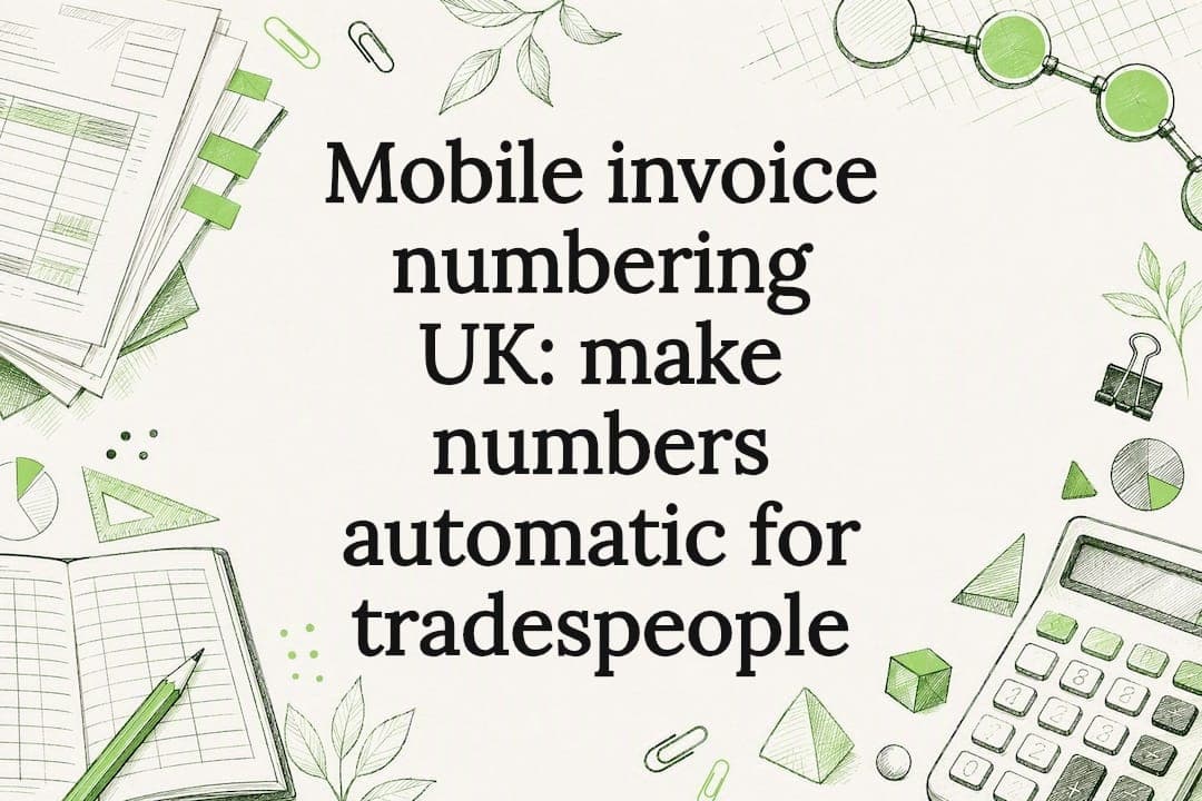 Mobile invoice numbering UK: make numbers automatic for tradespeople