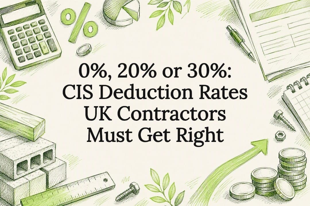 0%, 20% or 30%: CIS Deduction Rates UK Contractors Must Get Right