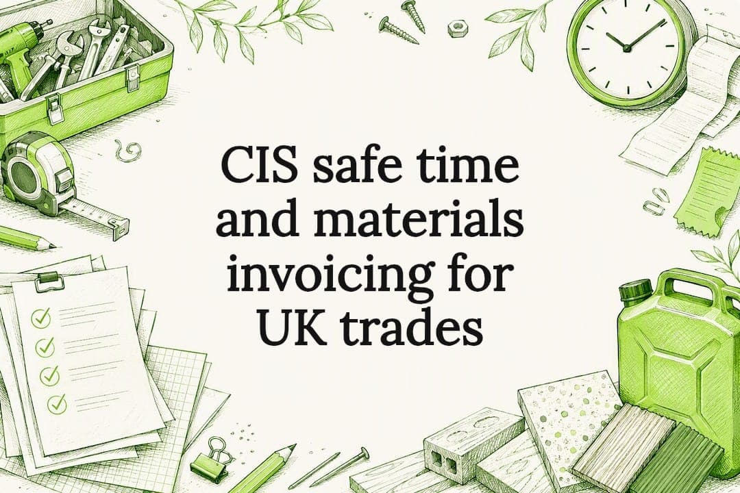 CIS safe time and materials invoicing for UK trades