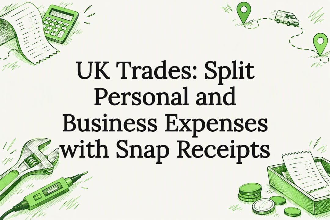 UK Trades: Split Personal and Business Expenses with Snap Receipts