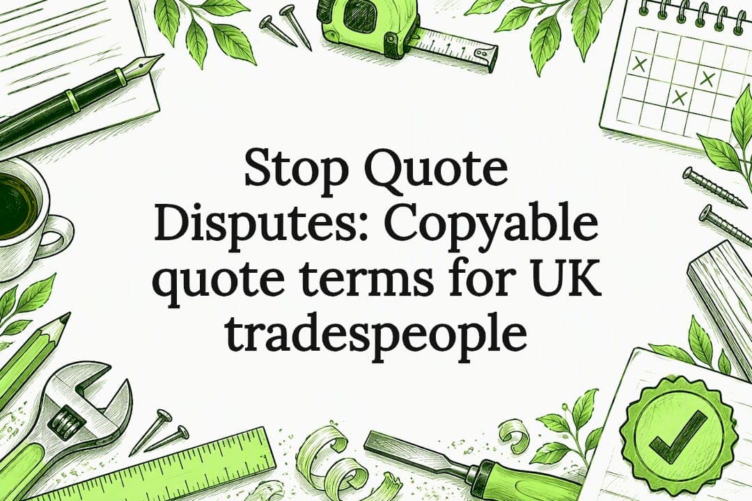 Stop Quote Disputes: Copyable quote terms for UK tradespeople