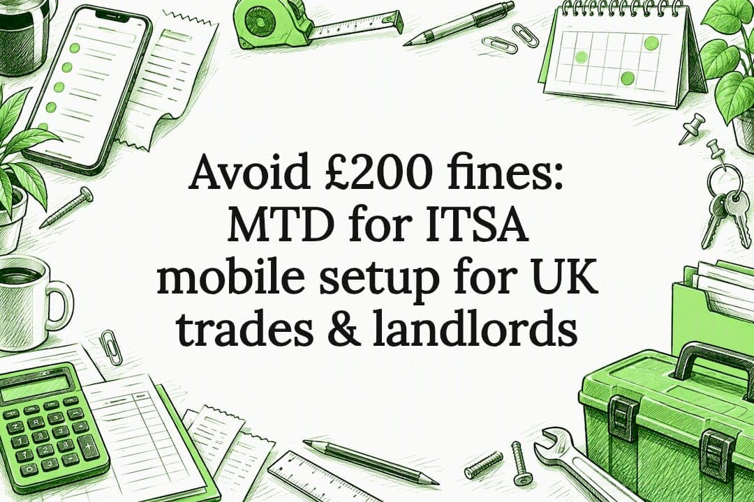 Avoid £200 fines: MTD for ITSA mobile setup for UK trades & landlords
