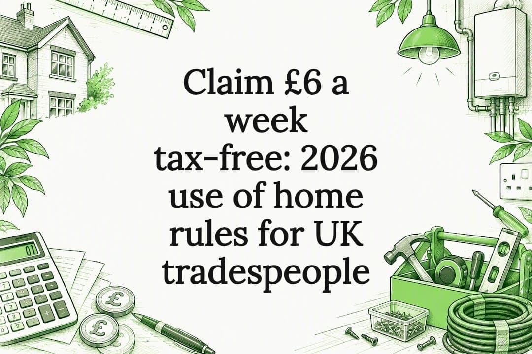 Claim £6 a week tax-free: 2026 use of home rules for UK tradespeople