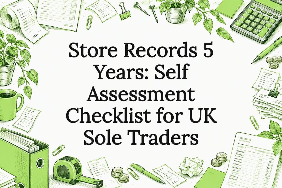 Store Records 5 Years: Self Assessment Checklist for UK Sole Traders