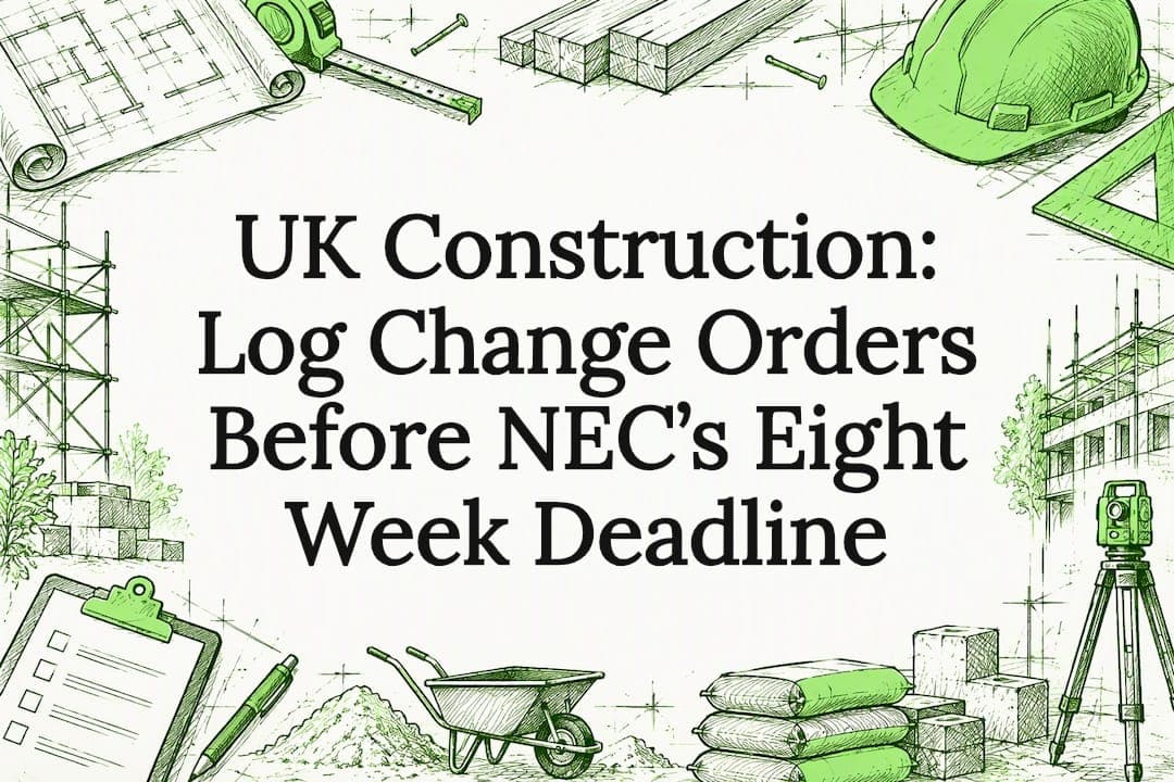 UK Construction: Log Change Orders Before NEC’s Eight Week Deadline