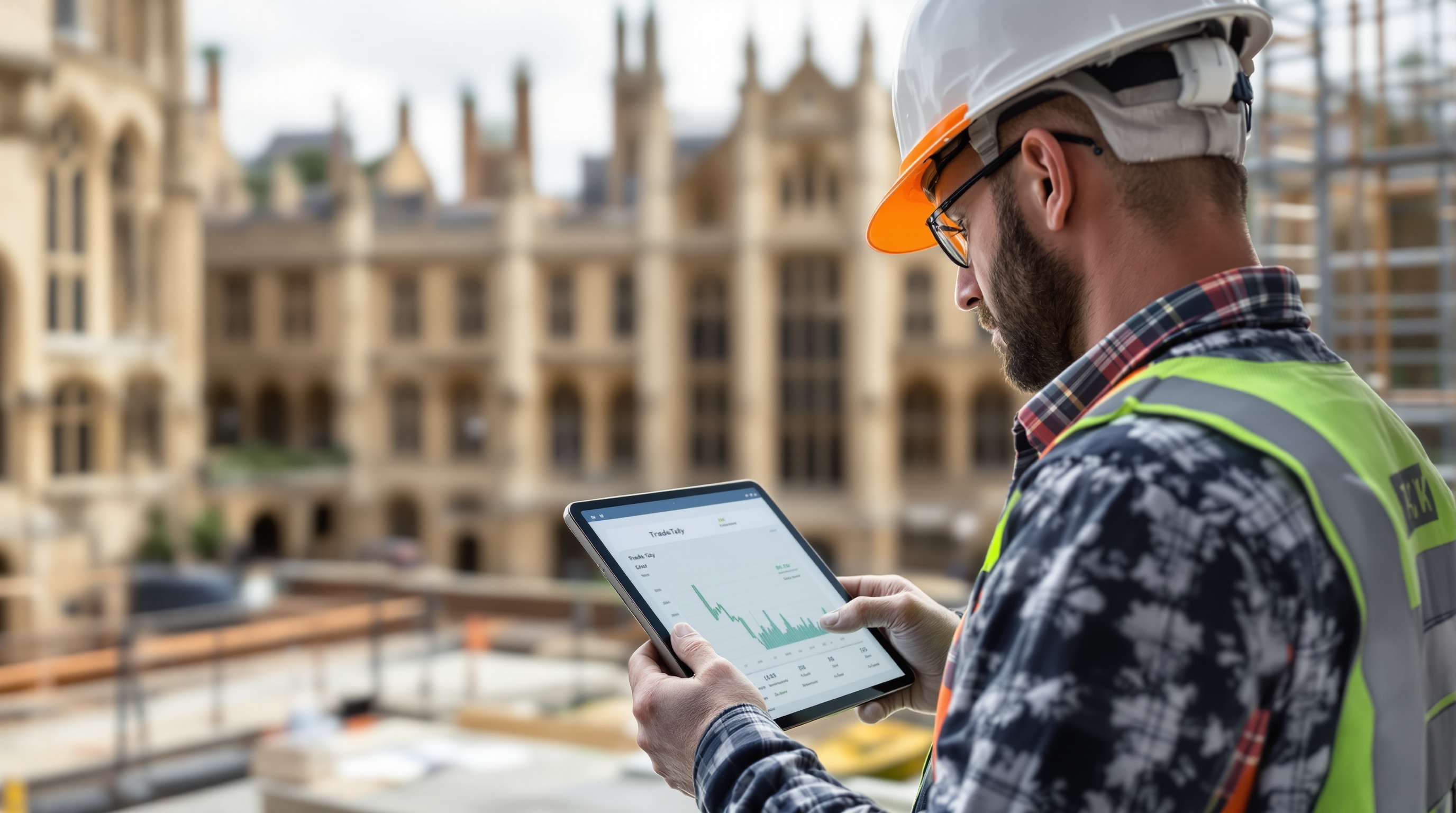 Cambridge tradesperson using TradeTally quote software to manage their trade business