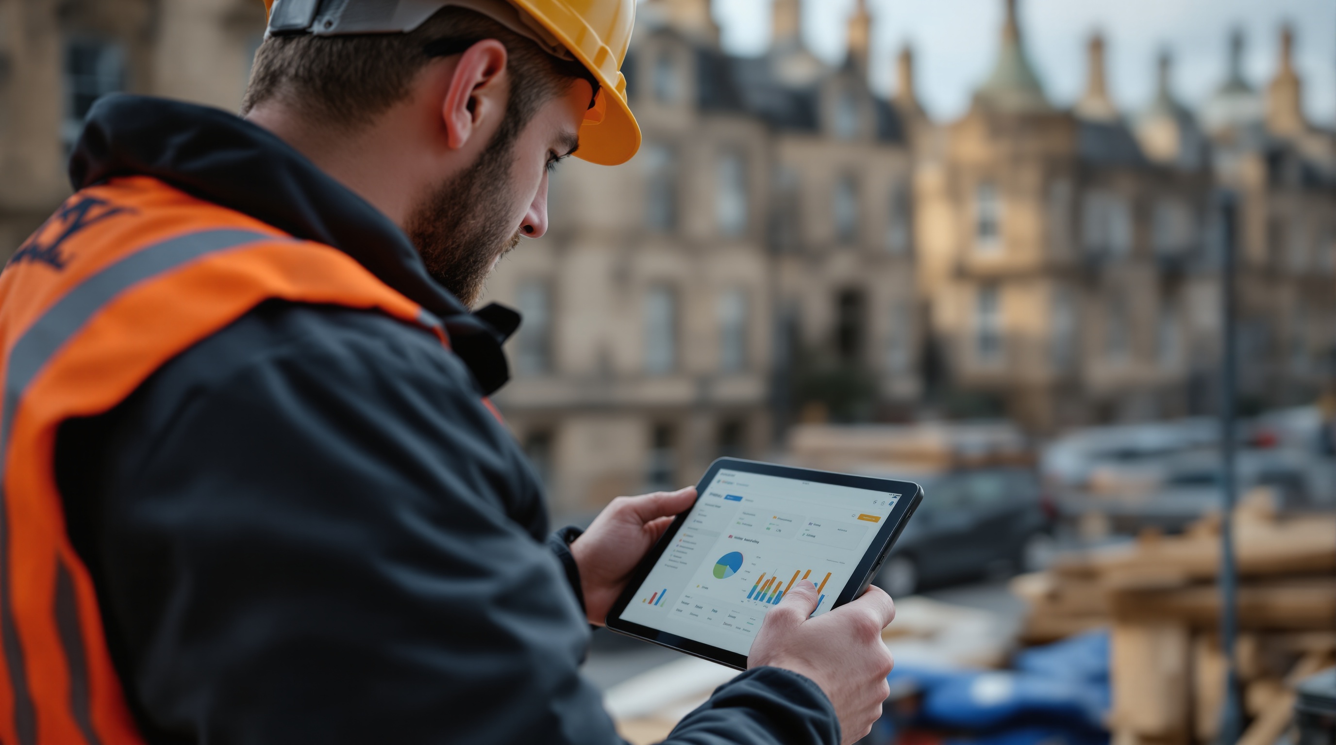 Edinburgh tradesperson using TradeTally quote software to manage their trade business