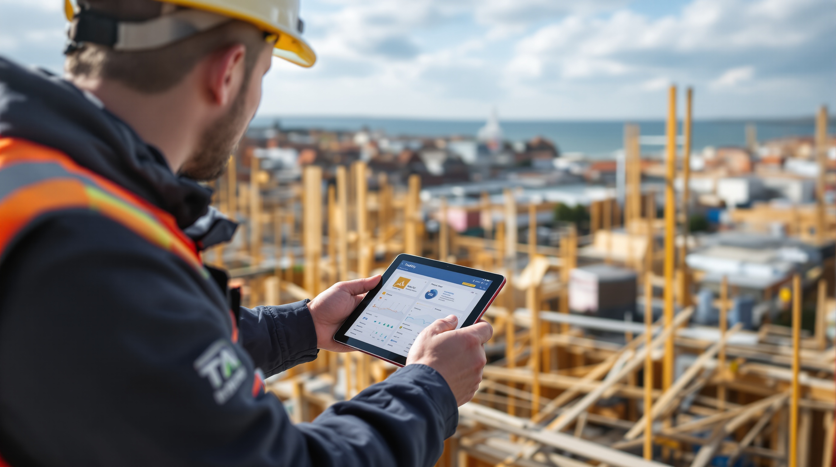 Portsmouth tradesperson using TradeTally quote software to manage their trade business